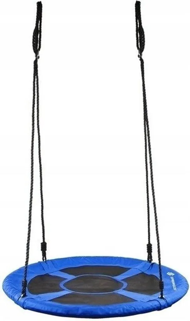 Nid de cigogne bleu 100cm balançoire ronde pour enfants et ados