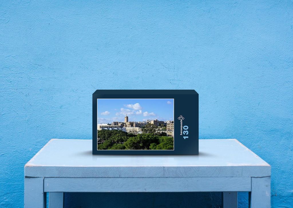 hansepuzzle 20653 - Malta Puzzle, 130 Teile, Natur, 28,7 x 20,0cm mit hochwertiger Aufbewahrung, Kartonbox und wiederverschließbarem Beutel