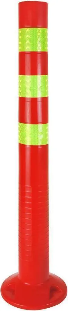 Palo di Sbarramento 68cm con Base - Dissuasore in Plastica Rosso