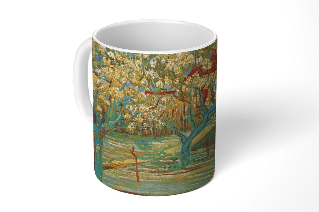 KitchenYeah Tasse Kaffeetasse Kaffeebecher 350 ml Blühender Obstgarten - Vincent van Gogh Teetasse - Fototasse - Becher - Keramikbecher - Teebec...