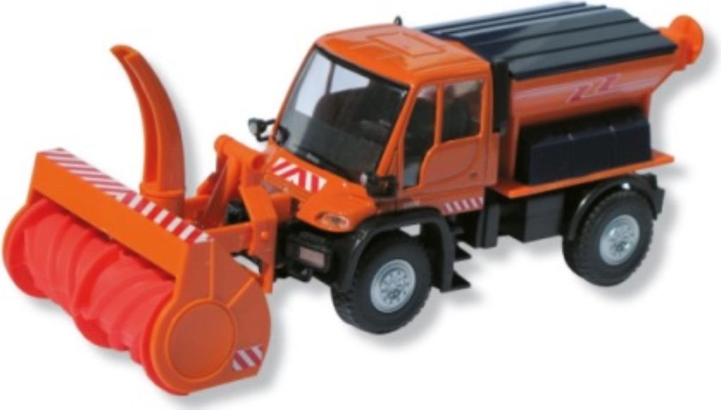 JC Jägerndorfer Schneeräumfahrzeug MB Unimog weiss/pink/grau