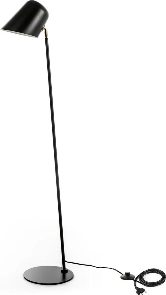 Lampadaire gain de place métal noir Electra luminaire robuste et chic