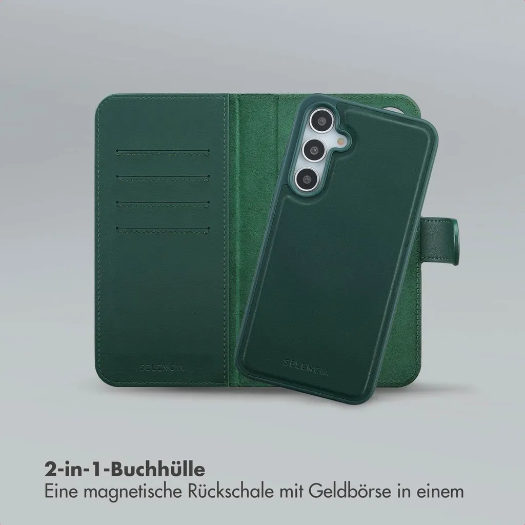 Selencia Olyn Samsung A55 A35: MagSafe e Design Verde Tech - 3