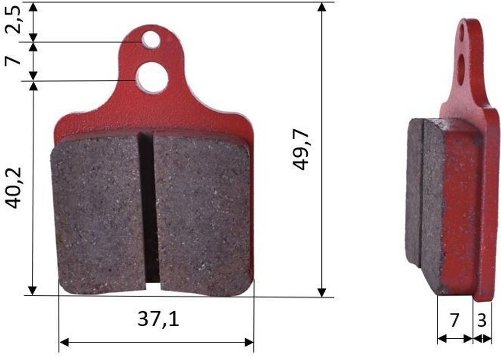 Satz Bremsbeläge (2 Stück), für Intrepid EVO3, vorne (523)