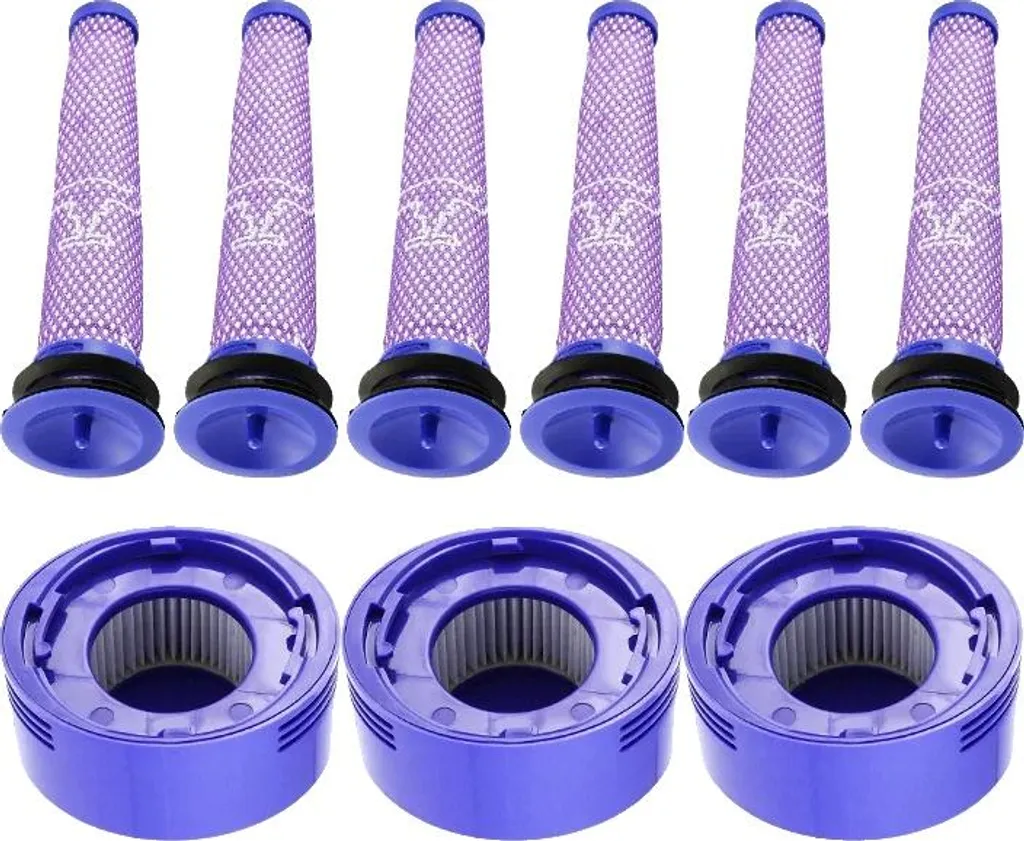 Ricambi Filtro V7 V8 Sostenibili | Set 9 Pezzi HEPA Lavabili e Riutilizzabili