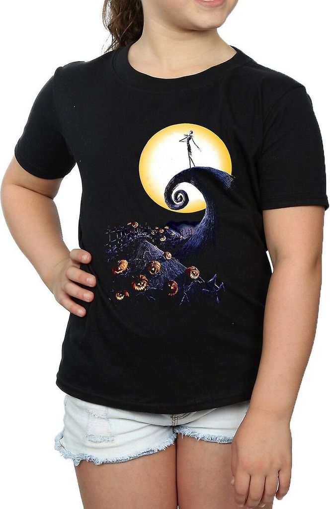 Nightmare Before Christmas - "Cemetery" T-Shirt für Mädchen BI1448 (152-158) (Schwarz)