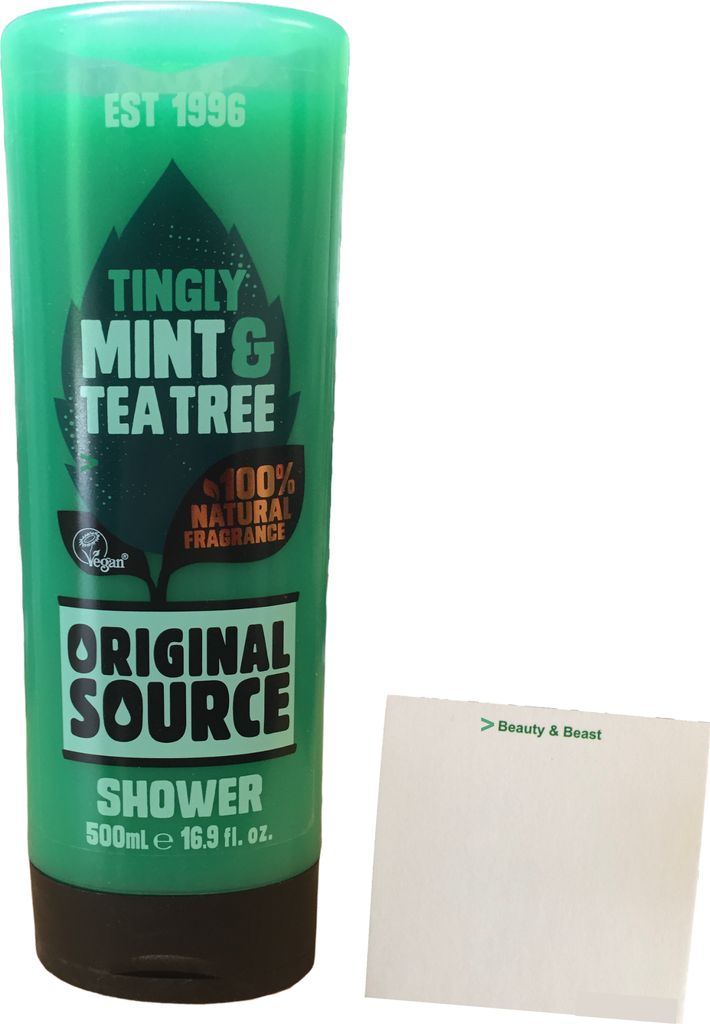 Original Source Tingly Mint & Tea Tree Duschgel (500ml Flasche) + usy Block