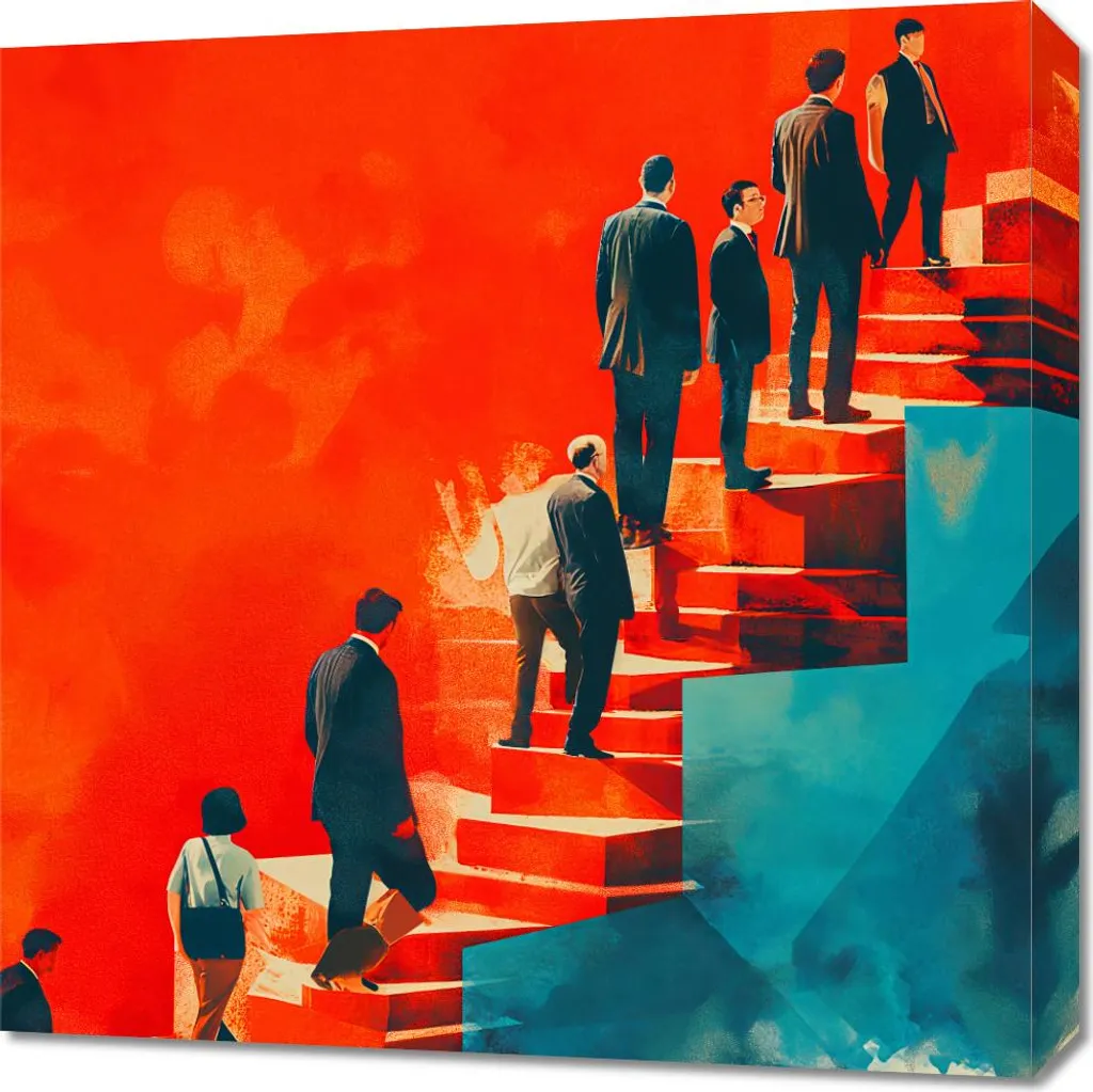 Quadro 60x60 cm Metafore del Successo - Arte per Ufficio e Casa