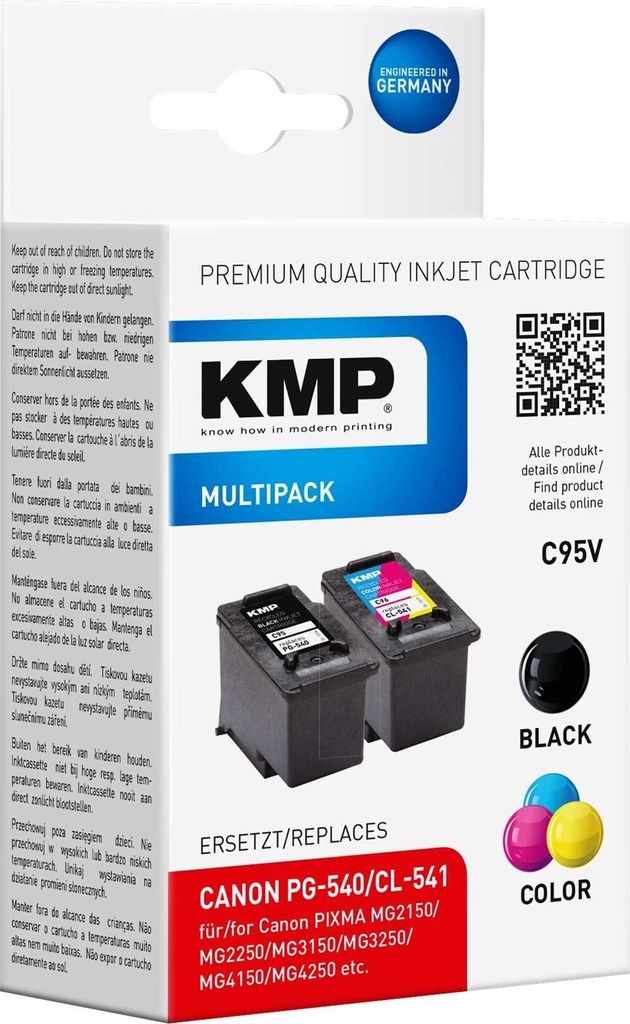KMP Patrone Canon Pixma PG540 Multipack BK/C/M/Y Image du produit 