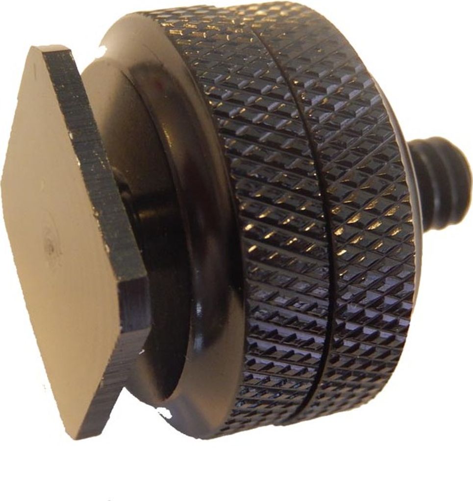 vhbw 1/4" Stativschraube mit Blitzschuh-Schiene kompatibel mit Panasonic Kamera Spiegelreflexkamera DSLR, 2,5 mm Schwarz, Metall, 2 Ringe