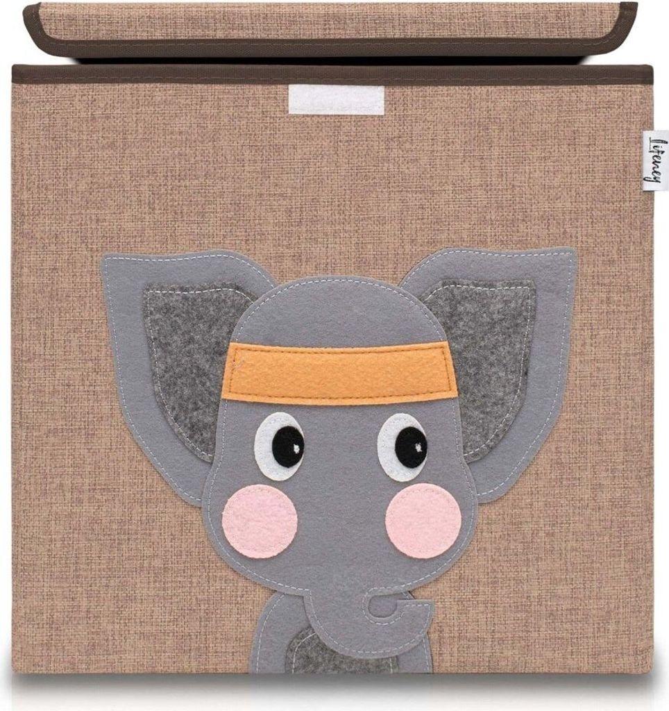 Lifeney Aufbewahrungsbox Kinder mit Deckel I Niedliche Spielzeugkiste I Aufbewahrungsboxen für Kinderzimmer I Faltbox für Spielzeugaufbewahrung I...