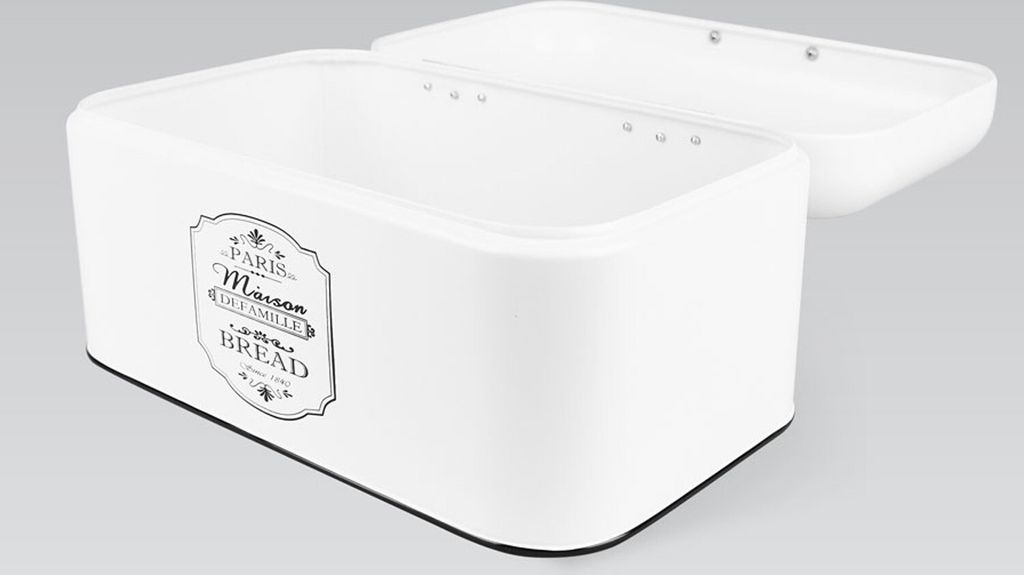 Feel-Maestro MR1771S Rechteckiger Brotkasten Weiß Metall Produktbild 3