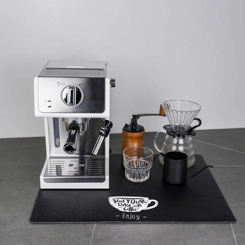 Fini l'eau stagnante : Tapis café absorbant 50x40 cm anti-gouttes noir