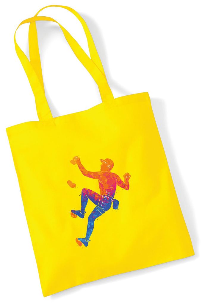 Huuraa Jutebeutel Bouldern Klettern 10 Liter Yellow Baumwolle Tasche Geschenkidee