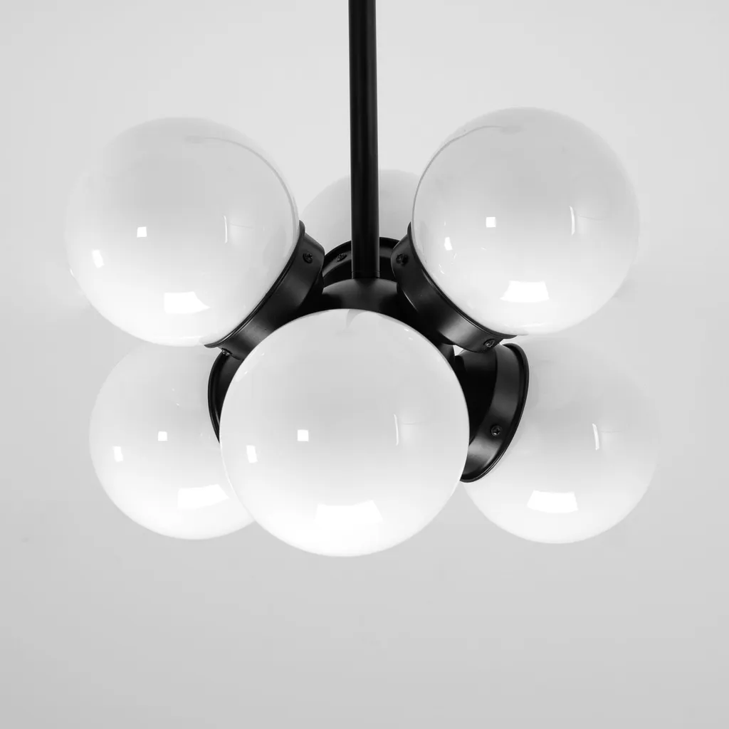 Suspension pour table à manger Toolight APP904-6CP noire - Style loft chic - 5