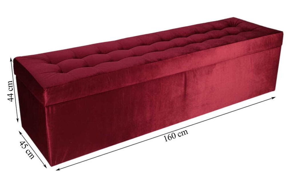 MG Design čalúnená stolička, 45x160 cm, farba červená - Obrázok produktu 