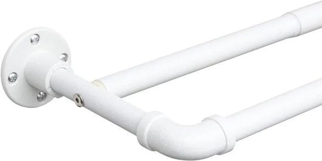 Tringle à rideaux double blanche pour chambre 74-273 cm occultation totale