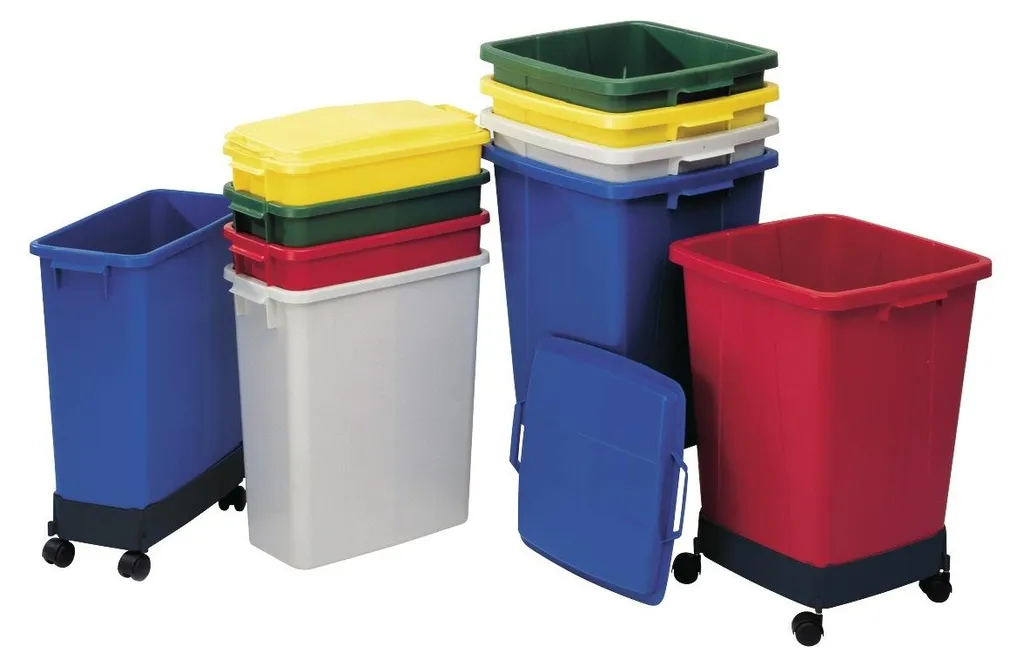 Chariot collecteur de déchets 60L GRAF gris foncé à roulettes souples