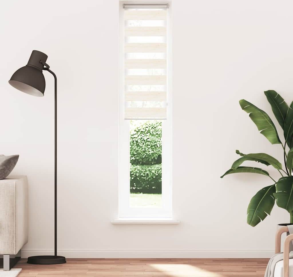 Doppelrollo Marmorbeige 45x200 cm Stoffbreite 40,9 cm Polyester