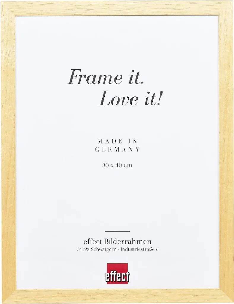 Cornice 40x40 cm Legno Naturale Profilo 2210 - Arredo Minimal Moderno