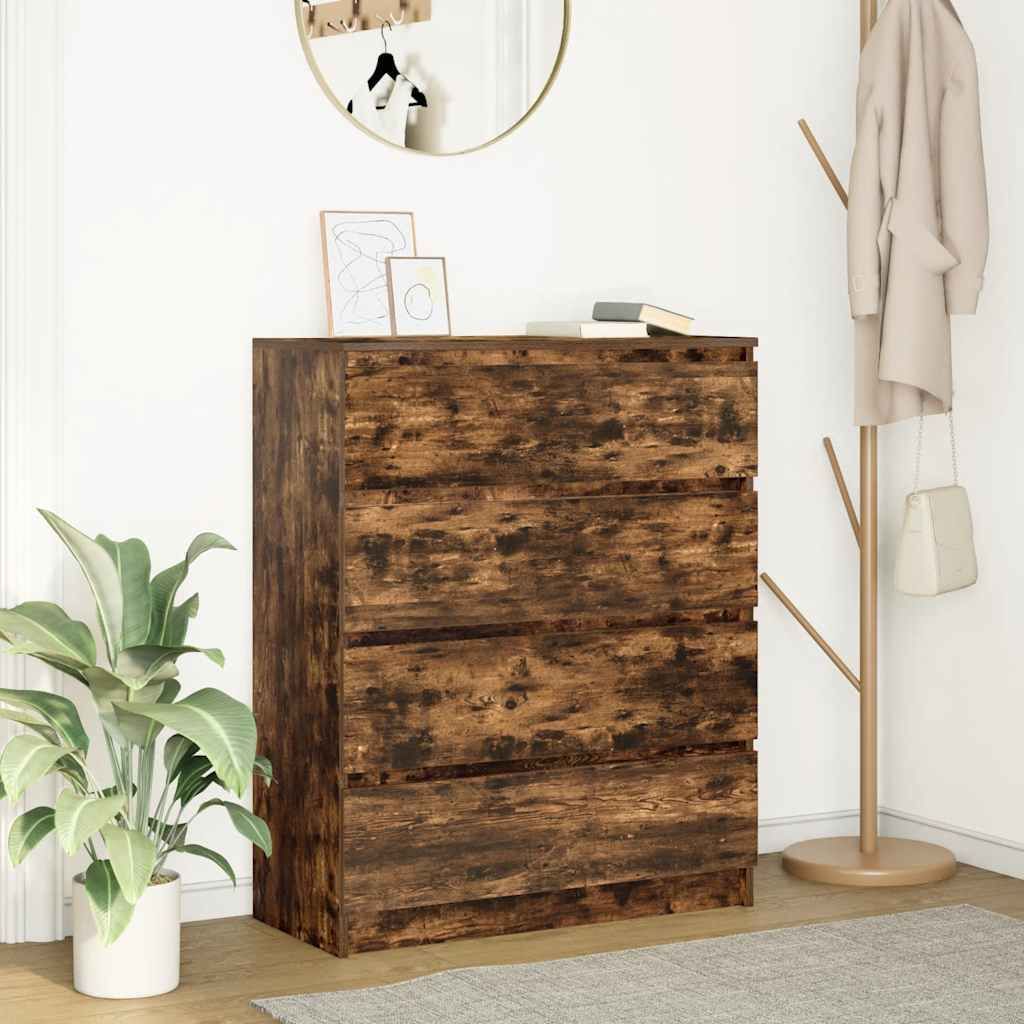 Maison Exclusive - Sideboard Räuchereiche 80x35x99 cm Holzwerkstoff