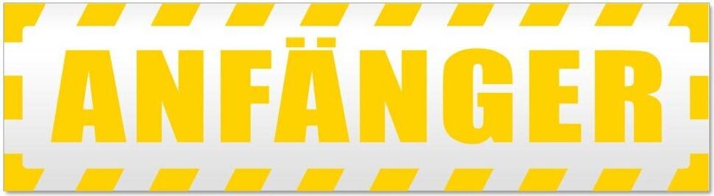 Kiwistar - Autoaufkleber - Gelb - 30 x 8 cm - Anfänger gestreift - Hinweis Aufkleber Sticker für Auto, Kfz, Fahrrad, PKW, LKW