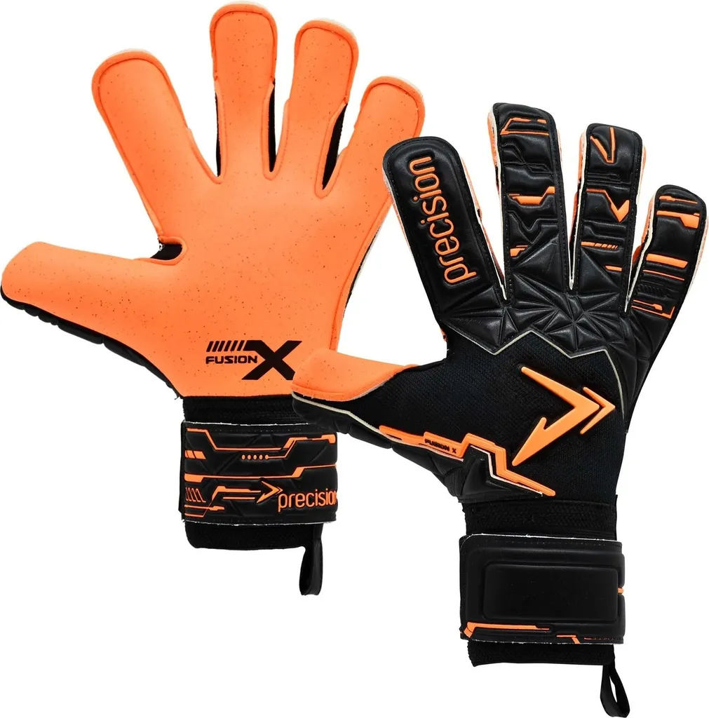 Gants de gardien de but pour enfant Fusion X Pro Surround Noir et Orange