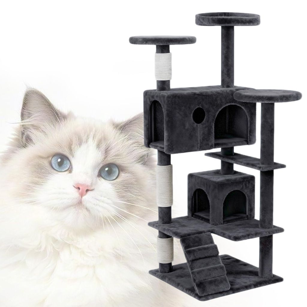 ARBRE À GRATTAGE ROSEJANE, 130 cm, pour chats. Comprend des Image du produit 