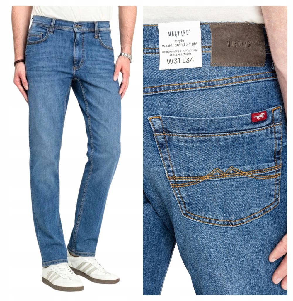 MUSTANG | Washington Herrenjeans aus blauer Baumwolle, Größen W31 L32