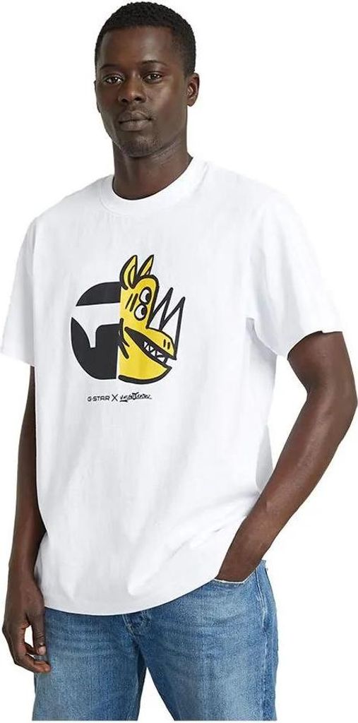 G-star Rhino Cartoon Loose Kurzarm-t-shirt Weiß M Herren Weiß M