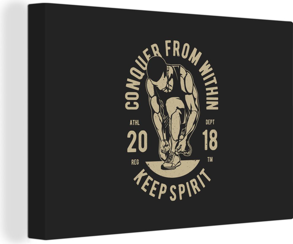 OneMillionCanvasses - Leinwandbilder - 150x100 cm, Sport - Zitate - Jahrgang, Wandbilder Kunstdruck Wanddekoration