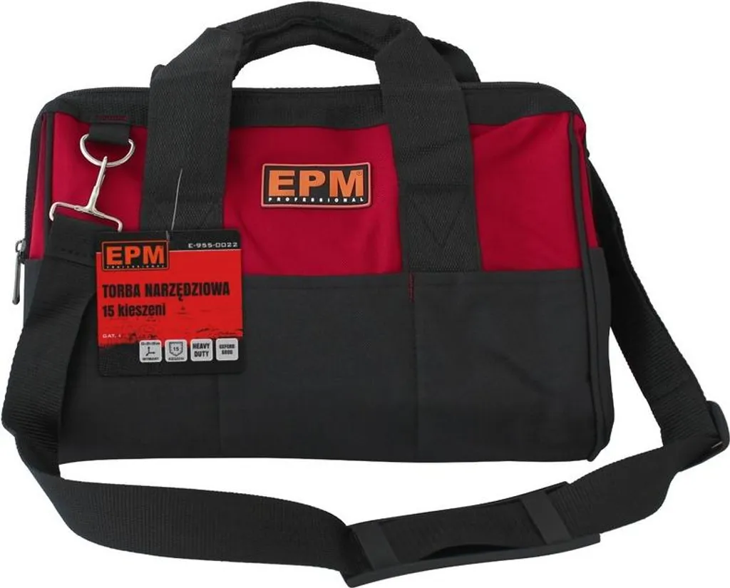 Sac porte-outils renforcé 33x20x25 cm avec base rigide et large accès