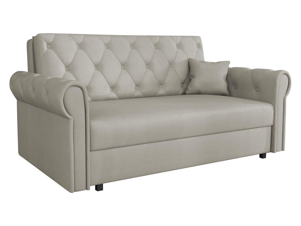MIRJAN24 Schlafsofa Sofa Viva Roma III mit Schlaffunktion und Bettkasten, Polstercouch, Stilvoll Polstersofa vom Hersteller (Farbe: Paros 02)