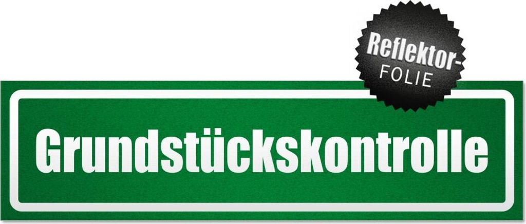 Grundstückskontrolle invertiert Magnetschild Schild magnetisch