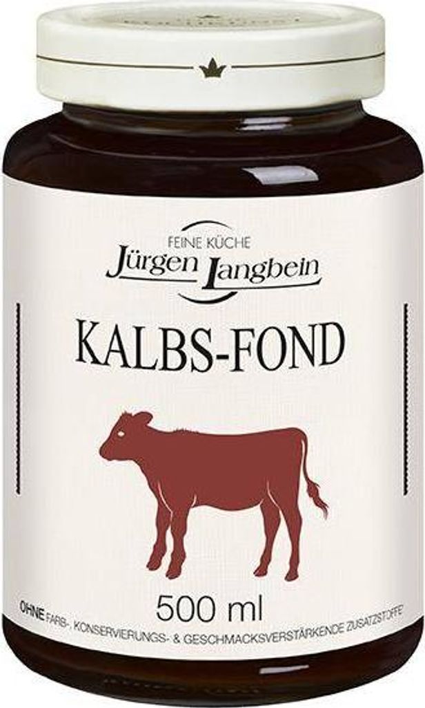 Jürgen Langbein Kalbs-Fond 500 Ml Glas Glutenfrei Lactosefrei Ohne geschmacksverstärkende Zusatzstoffe