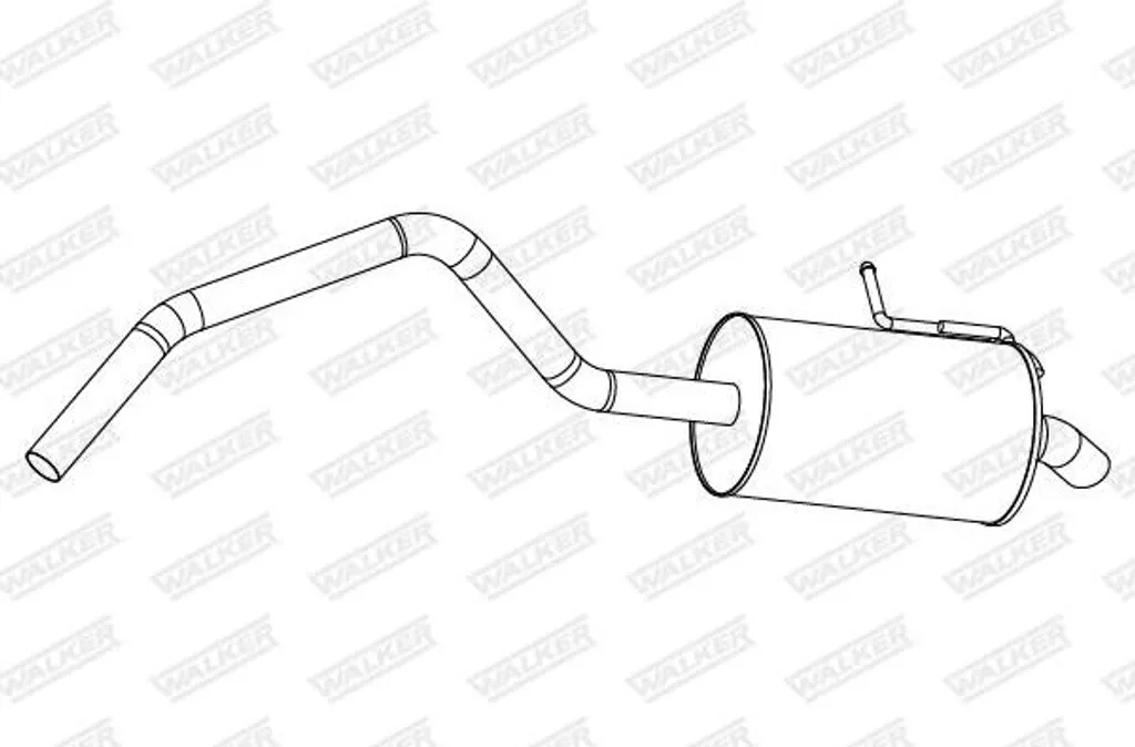 Pot d'échappement arrière Walker 24311 silencieux pour Kangoo Diesel
