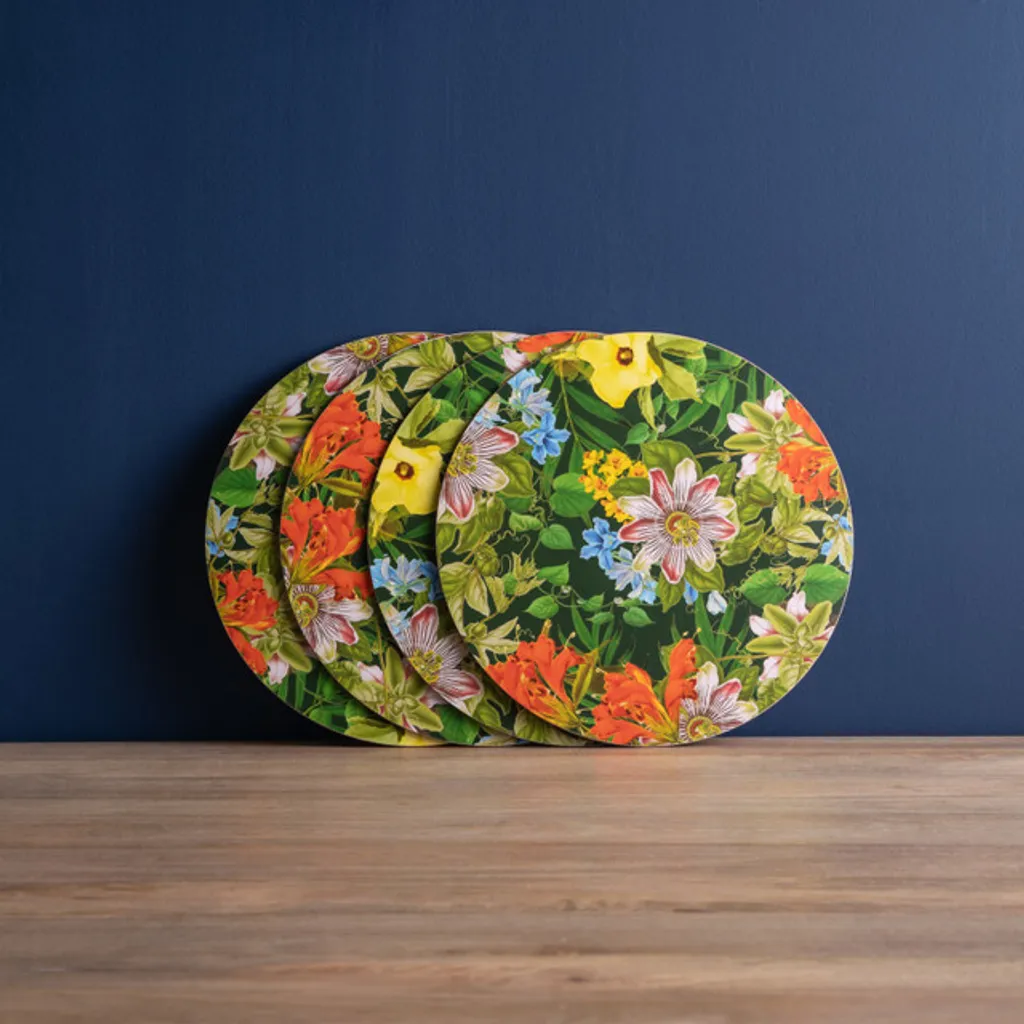 Sets de table antidérapants fleurs 29 cm pour protéger votre table bois