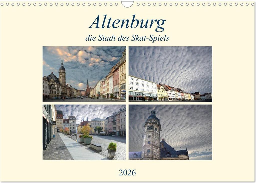 Altenburg, die Stadt des Skat-Spiels (Wandkalender 2026 DIN A3 quer), CALVENDO Monatskalender