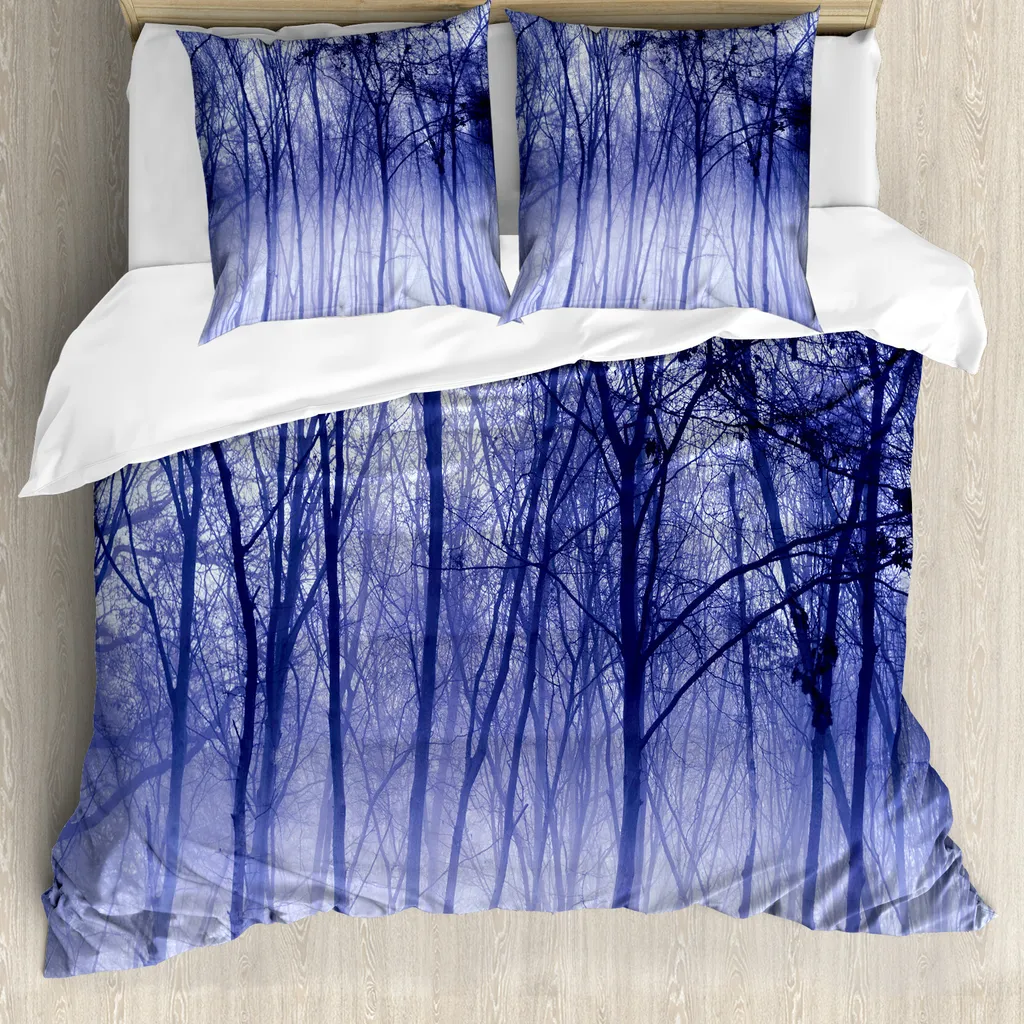 Sogno d'Inverno: Copripiumino ABAKUHAUS Wald Viola e Grigio
