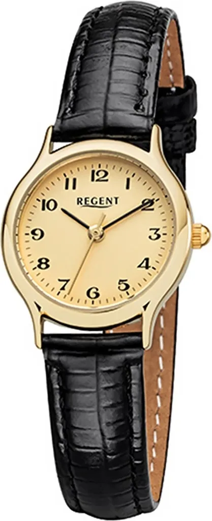 Montre Regent Femme Cuir Noir F-970 - Bracelet Quartz Élégant D2URF970