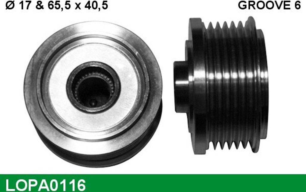 LUCAS Generatorfreilauf Riemenscheibe Lichtmaschine für OPEL ZAFIRA B (A05) Ø65,5mm