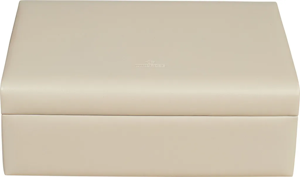 WINDROSE Merino Moda Charm Box Beige : Boîte à bijoux en cuir élégante