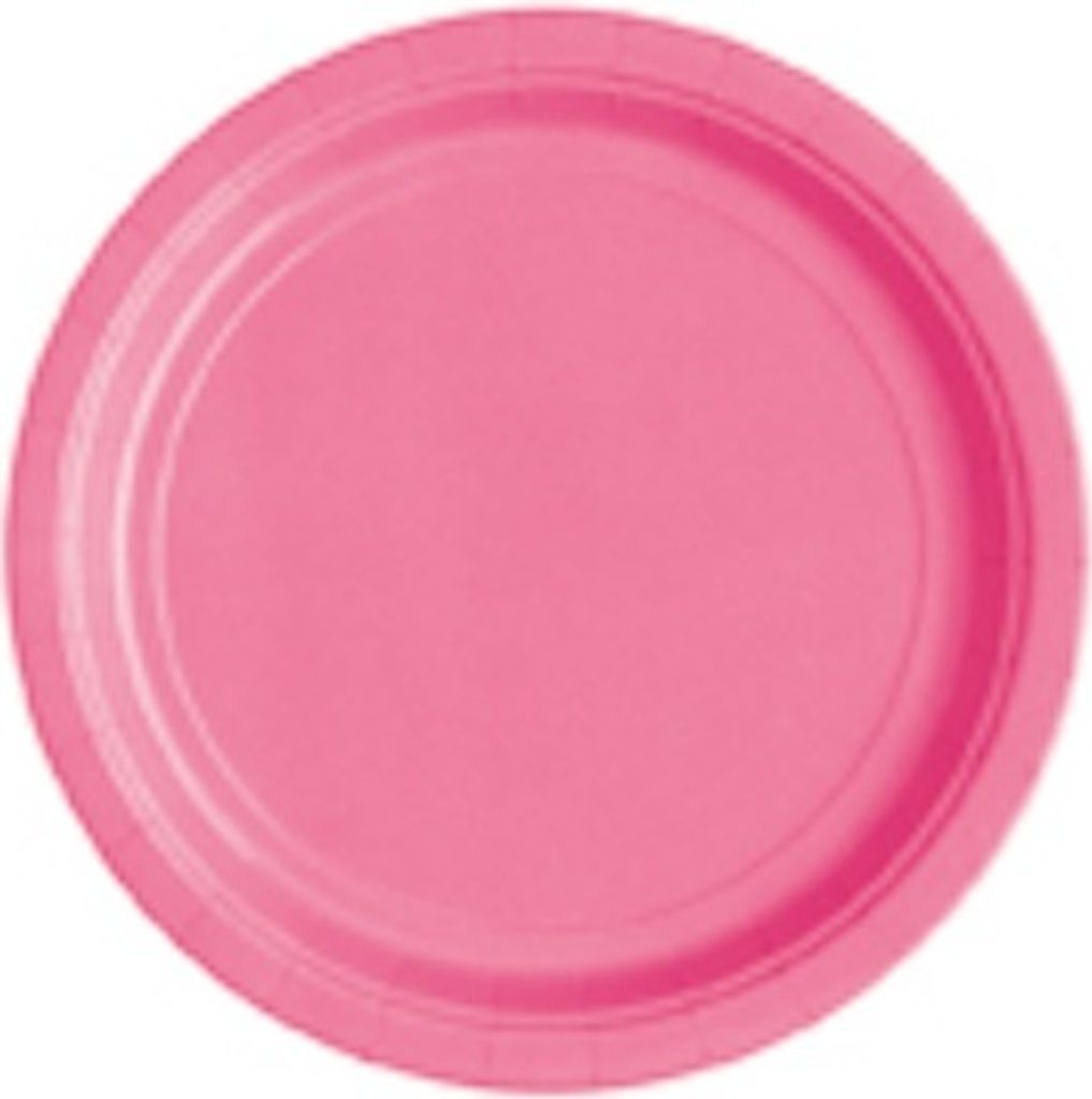 8 runde Teller pink