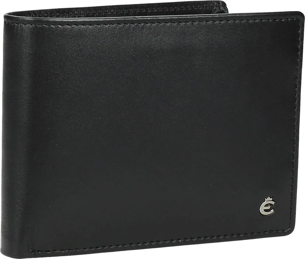 Esquire Harry Portefeuille RFID avec Rabat - Cuir Véritable Noir Quer - 8