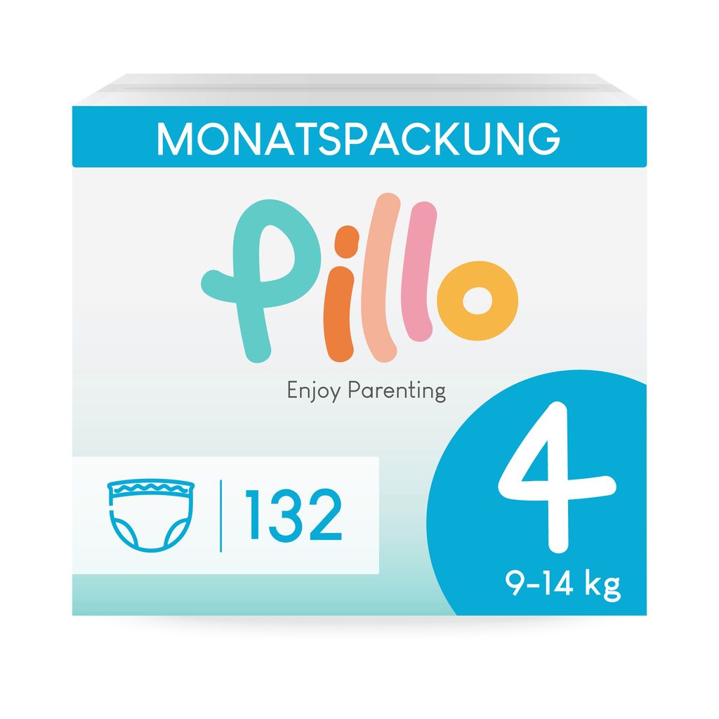 Pillo Windeln Pants 4 - Packung mit 132 Windeln Pants Größe Produktbild 