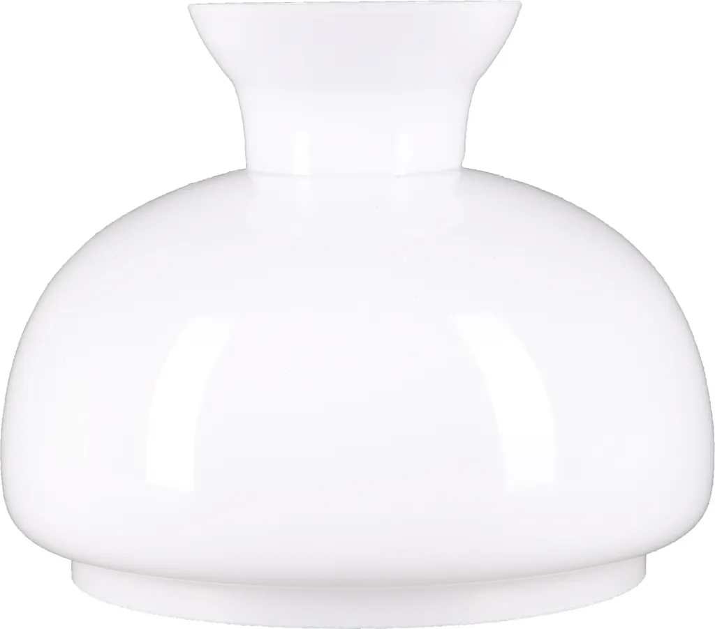Verre de lampe opalin Ø150mm - Abat-jour en verre blanc pour pétrole