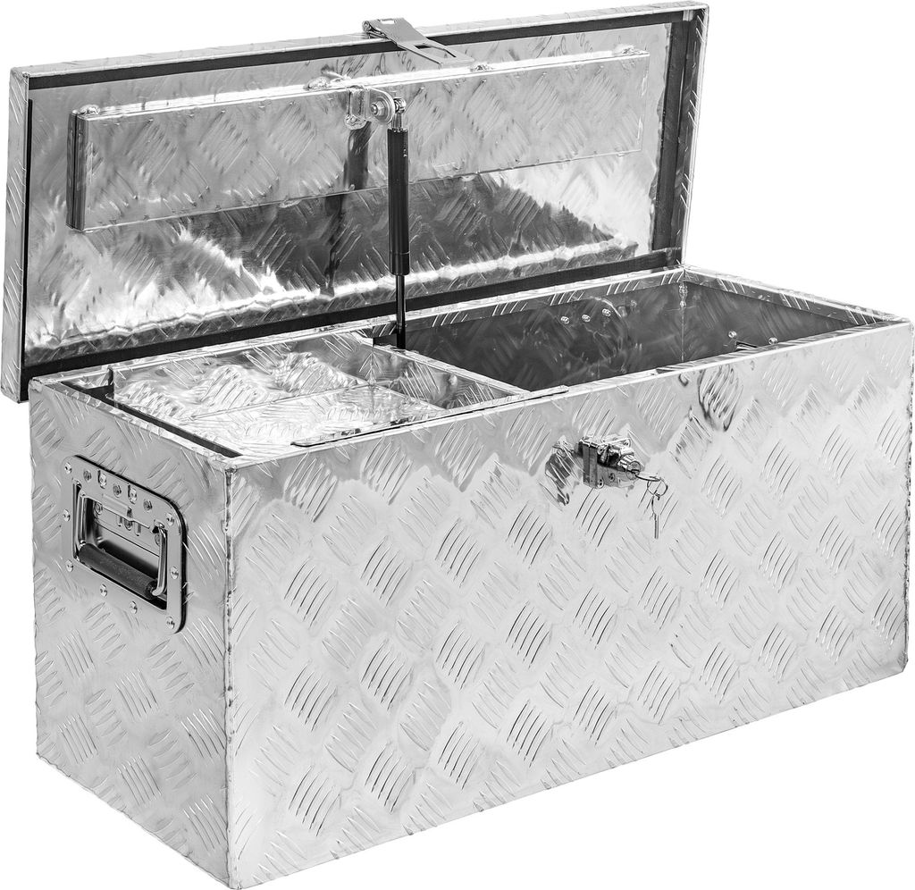 Trucky Set Truckbox D080 + Einhängefach Werkzeugbox Werkzeugkiste Anhängerbox Alubox Aluminium Box Einsatzkasten Einsatz Schale Organizer