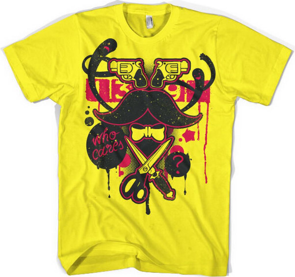 Who Cares T-Shirt - Large - Yellow