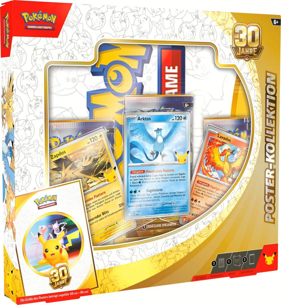 Collection de posters Pokémon, édition 30e anniversaire Image du produit 