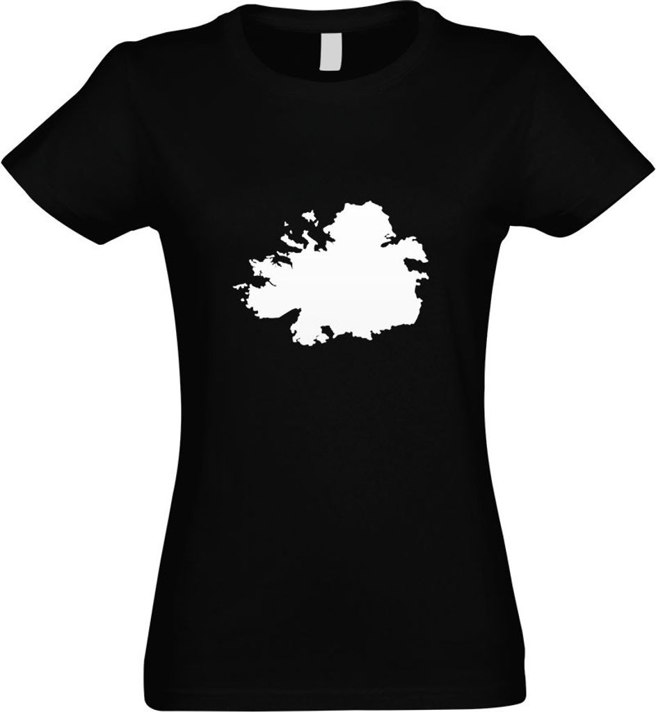 Kiwistar - T-Shirt tailliert - Damen - schwarz - Antigua und Barbuda - mit Motiv Bedruckt - Funshirt Design - Sport - Freizeit - Damen - XXL